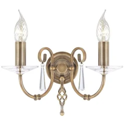 Elstead Lighting Kinkiety I Lampy Na Ścianę|Lampy Do Sypialni, Oświetlenie Do Sypialni<Aegean Aged Brass - - kinkiet podwójny