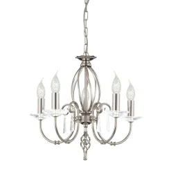 Elstead Lighting Żyrandole|Lampy Do Salonu, Oświetlenie Salonu<Aegean Polished Nickel - - lampa wisząca 5-ramienna
