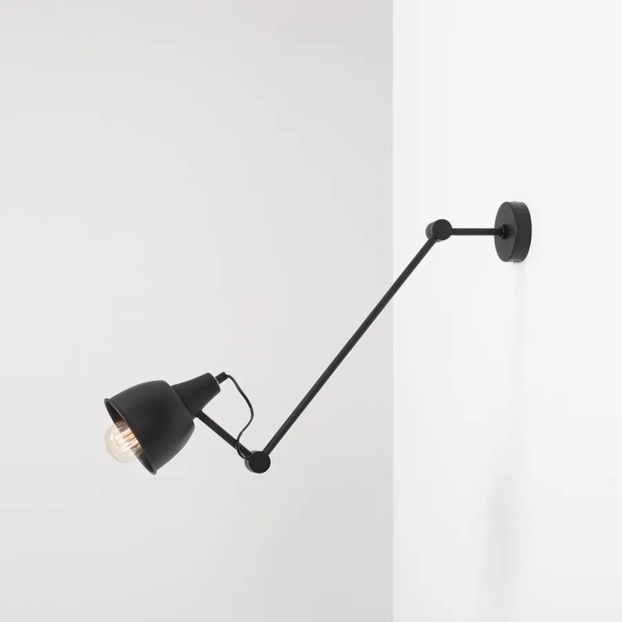 Artera Kinkiety I Lampy Na Ścianę|Kinkiety Nowoczesne<Aida Simply Black - - kinkiet