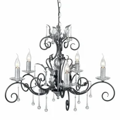 Elstead Lighting Żyrandole|Lampy Wiszące Klasyczne<Amarilli Black And Silver - - lampa wisząca 5-ramienna