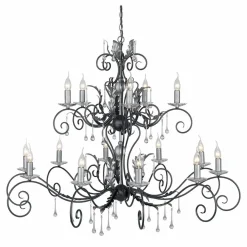 Elstead Lighting Żyrandole|Lampy Wiszące Klasyczne<Amarilli Black And Silver - - lampa wisząca 15-ramienna