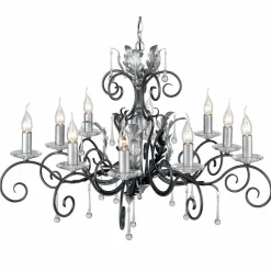 Elstead Lighting Żyrandole|Lampy Wiszące Klasyczne<Amarilli Black And Silver - - lampa wisząca 10-ramienna