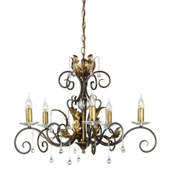 Elstead Lighting Żyrandole|Lampy Do Salonu, Oświetlenie Salonu<Amarilli Bronze And Gold - - lampa wisząca 5-ramienna
