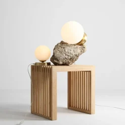 Artera Lampki Na Biurko, Oświetlenie Biurkowe|Nowoczesne Lampki Na Biurko<Ball Table Medium Brass - - lampa stołowa