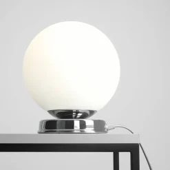 Artera Lampki Na Biurko, Oświetlenie Biurkowe|Nowoczesne Lampki Na Biurko<Ball Table Medium Chrome - - lampa stołowa