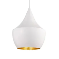 Tom Dixon Żyrandole|Wiszące Ekskluzywne<Beat Fat Ø24 biały, złoty - - lampa wisząca biały, złotyNapięcie: 230V