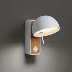 Bover Kinkiety I Lampy Na Ścianę|Ekskluzywne I Luksusowe Kinkiety<Beddy A/01 biały/oak - - kinkiet