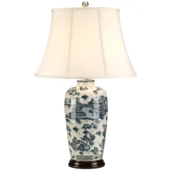 Elstead Lighting Lampki Na Biurko, Oświetlenie Biurkowe|Lampy Do Salonu, Oświetlenie Salonu<Blue Trad Willow - - lampa biurkowa nowoczesna