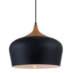 Italux Żyrandole|Lampy Drewniane<Britta Black L - - lampa wisząca