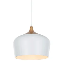 Italux Lampy Drewniane|Żyrandole<Britta White M - - lampa wisząca
