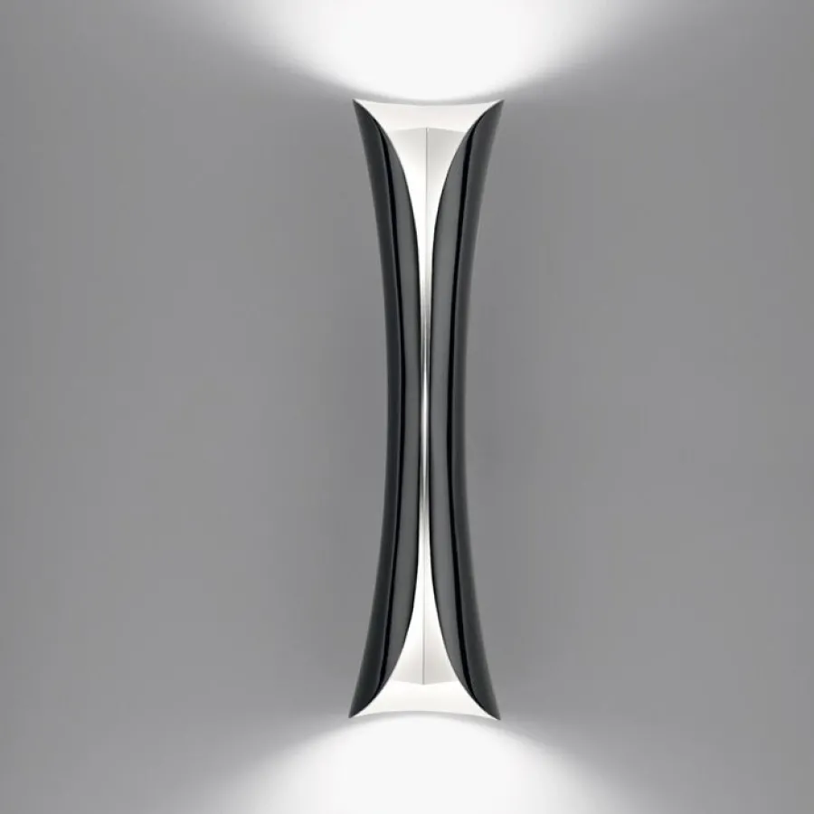 Artemide Kinkiety I Lampy Na Ścianę|Ekskluzywne I Luksusowe Kinkiety<Cadmo H54 czarny lakierowany - - lampa ścienna czarny lakierowanyNapięcie: 230V