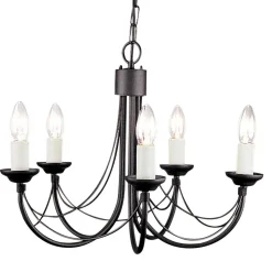 Elstead Lighting Żyrandole|Lampy Do Salonu, Oświetlenie Salonu<Carisbrooke Black - - lampa wisząca 5-ramienna