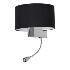 Milagro Kinkiety I Lampy Na Ścianę|Kinkiety Nowoczesne<Casino Black-Chrome Led - - kinkiet nowoczesny