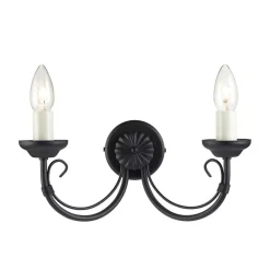 Elstead Lighting Kinkiety I Lampy Na Ścianę|Lampy Do Salonu, Oświetlenie Salonu<Chartwell Black - - kinkiet podwójny