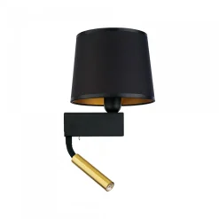 Nowodvorski Kinkiety I Lampy Na Ścianę|Kinkiety Nowoczesne<Chillin Ii Black-Gold - - kinkiet nowoczesny