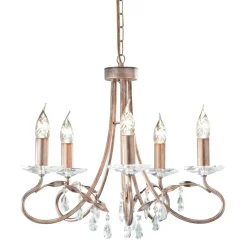 Elstead Lighting Żyrandole|Lampy Do Salonu, Oświetlenie Salonu<Christina Silver And Gold - - lampa wisząca 5-ramienna