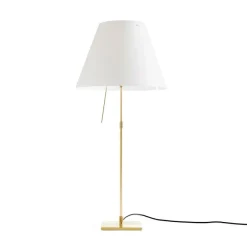 Luceplan Lampki Na Biurko, Oświetlenie Biurkowe|Biurkowe Ekskluzywne<Costanza H76/110 mosiądz biały, złoty - - lampa biurkowa mosiądz biały, złotyNapięcie: 230V