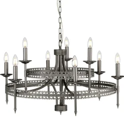 Elstead Lighting Żyrandole|Lampy Wiszące Klasyczne<Crown Iron Gate - - lampa wisząca 9-ramienna