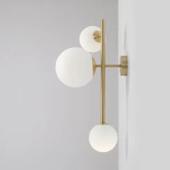 Artera Kinkiety I Lampy Na Ścianę|Lampy Do Łazienki<Dione 3 Wall Brass - - kinkiet