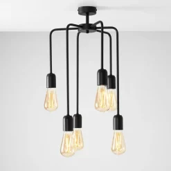 Artera Żyrandole|Nowoczesne Lampy Wiszące<Eko 6 Black Long - - lampa wisząca