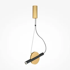 Maytoni Lampy Do Sypialni, Oświetlenie Do Sypialni|Żyrandole<Enigma Black-Brass - - lampa wisząca