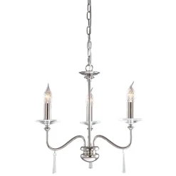 Elstead Lighting Żyrandole|Lampy Do Salonu, Oświetlenie Salonu<Finsbury Park Polished Nickel - - lampa wisząca 3-ramienna