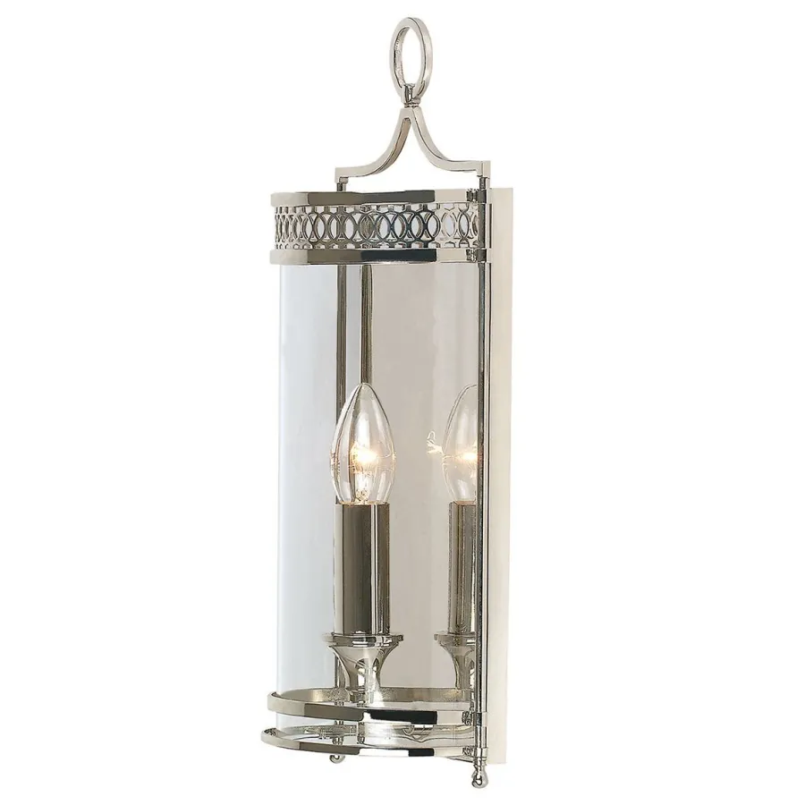 Elstead Lighting Kinkiety I Lampy Na Ścianę|Lampy Do Salonu, Oświetlenie Salonu<Guildhall Polished Nickel - - kinkiet klasyczny