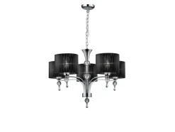AZzardo Żyrandole|Lampy Do Sypialni, Oświetlenie Do Sypialni<Impress 5 Black - - lampa wisząca
