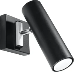 SOLLUX LIGHTING Kinkiety I Lampy Na Ścianę|Lampy Do Salonu, Oświetlenie Salonu<Kinkiet DIREZIONE - Sollux Czarny