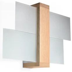 SOLLUX LIGHTING Kinkiety I Lampy Na Ścianę|Lampy Do Salonu, Oświetlenie Salonu<Kinkiet FENIKS 1 - Sollux Naturalne drewno