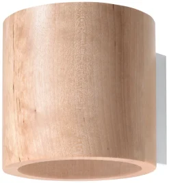 SOLLUX LIGHTING Kinkiety I Lampy Na Ścianę|Lampy Tuby<Kinkiet ORBIS - Sollux Naturalne drewno