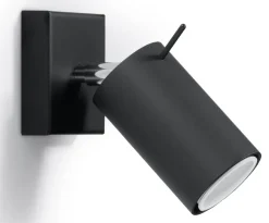SOLLUX LIGHTING Kinkiety I Lampy Na Ścianę|Lampy I Kinkiety Nad Lustro, Oświetlenie Lustra<Kinkiet RING - Sollux Czarny