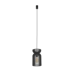 Nowodvorski Lampy Drewniane|Żyrandole<Kymi Black B - - lampa wisząca
