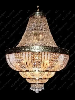 Glass LPS Stylowe Lampy Wiszące|Lampy Kryształowe Wiszące<L15 575/15/3; F 3 floor, arms - - kryształowy żyrandol