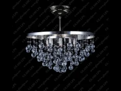 Glass LPS Lampy Kryształowe Wiszące<L17 236/08/4; F short, tube, Ni - - kryształowy żyrandol