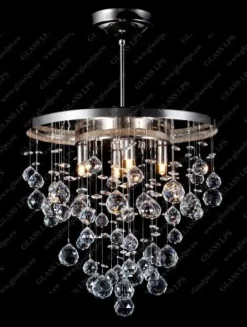 Glass LPS Lampy Kryształowe Wiszące<L17 236/04/4; F tube, Ni - - kryształowy żyrandol