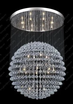 Glass LPS Plafony Kryształowe<L17 540/28/4; Ni - - kryształowa lampa sufitowa