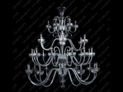 Glass LPS Stylowe Lampy Wiszące|Lampy Kryształowe Wiszące<L11 901/36/0; SILVER - - kryształowy żyrandol
