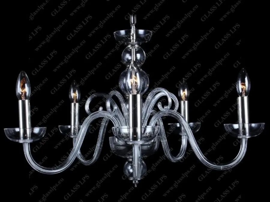 Glass LPS Stylowe Lampy Wiszące|Lampy Kryształowe Wiszące<L11 905/05/0; SILVER - - kryształowy żyrandol