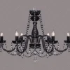 Glass LPS Stylowe Lampy Wiszące|Lampy Kryształowe Wiszące<L11 809/06/1-A, 6 black; F black, Ni - - kryształowy żyrandol