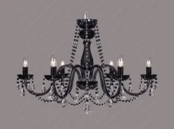 Glass LPS Stylowe Lampy Wiszące|Lampy Kryształowe Wiszące<L11 809/06/1-A, 6 black; F black, Ni - - kryształowy żyrandol