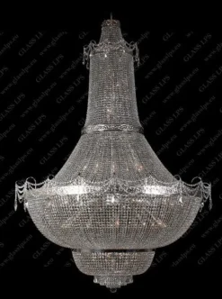 Glass LPS Stylowe Lampy Wiszące|Lampy Kryształowe Wiszące<L15 572/48/1-A, 3; F 2 floor, Ni - - kryształowy żyrandol