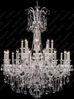 Glass LPS Stylowe Lampy Wiszące|Lampy Kryształowe Wiszące<L11 895/24/1-A, 2; SILVER - - kryształowy żyrandol