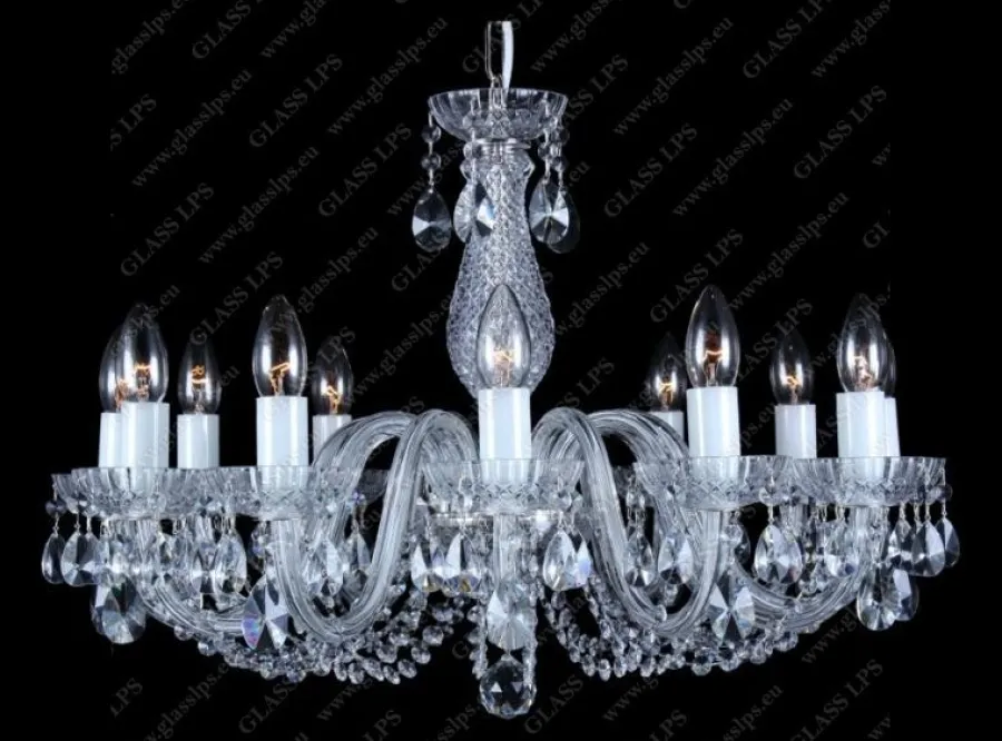 Glass LPS Stylowe Lampy Wiszące|Lampy Kryształowe Wiszące<L11 006/12/1-A; F 1 floor, Ni - - kryształowy żyrandol