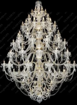 Glass LPS Stylowe Lampy Wiszące|Lampy Kryształowe Wiszące<L11 009/96/1-A; GOLD, lip. - - kryształowy żyrandol