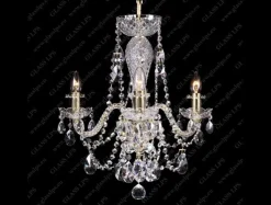 Glass LPS Stylowe Lampy Wiszące|Lampy Kryształowe Wiszące<L11 009/03/1-A; GOLD, lip. - - kryształowy żyrandol