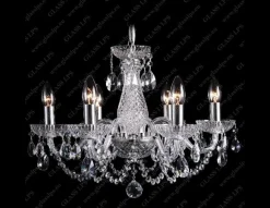 Glass LPS Lampy Do Salonu, Oświetlenie Salonu|Stylowe Lampy Wiszące<L11 006/06/1-A; SILVER - - kryształowy żyrandol