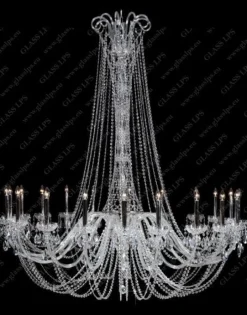 Glass LPS Stylowe Lampy Wiszące|Lampy Kryształowe Wiszące<L11 918/24/1-A; SILVER - - kryształowy żyrandol