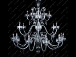 Glass LPS Stylowe Lampy Wiszące|Lampy Kryształowe Wiszące<L11 901/24/3-H; SILVER - - kryształowy żyrandol