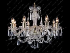Glass LPS Stylowe Lampy Wiszące|Lampy Kryształowe Wiszące<L11 009/08/3-K; GOLD, lip. - - kryształowy żyrandol